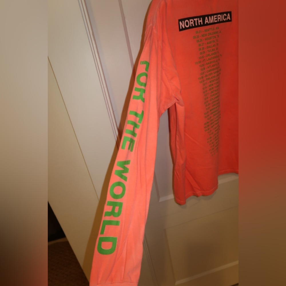 LANY Comfort Colors Fluorescent Orange Concert Tour Long Sleeve T-shirt - Picture 4 of 8